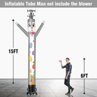 6 10 15 20FT Tall Easter Waving Inflatable Tube Man(Blower Not Included) - goodeny