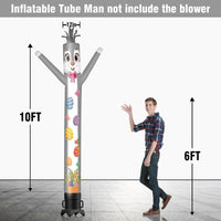 6 10 15 20FT Tall Easter Waving Inflatable Tube Man(Blower Not Included) - goodeny