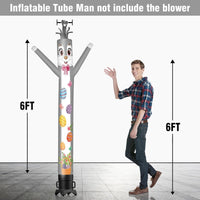6 10 15 20FT Tall Easter Waving Inflatable Tube Man(Blower Not Included) - goodeny
