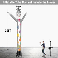 6 10 15 20FT Tall Easter Waving Inflatable Tube Man(Blower Not Included) - goodeny