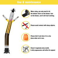 6 10 15 20FT Tall Elephant Waving Inflatable Tube Man(Blower Not Included) - goodeny