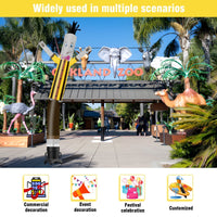 6 10 15 20FT Tall Elephant Waving Inflatable Tube Man(Blower Not Included) - goodeny