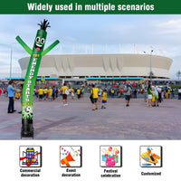 6 10 15 20FT Tall Energy Starts Here Waving Inflatable Tube Man(Blower Not Included) - goodeny