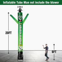 6 10 15 20FT Tall Energy Starts Here Waving Inflatable Tube Man(Blower Not Included) - goodeny