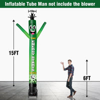 6 10 15 20FT Tall Energy Starts Here Waving Inflatable Tube Man(Blower Not Included) - goodeny