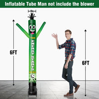6 10 15 20FT Tall Energy Starts Here Waving Inflatable Tube Man(Blower Not Included) - goodeny