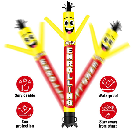 6 10 15 20FT Tall Enrolling Waving Inflatable Tube Man(Blower Not Included) - goodeny