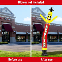 6 10 15 20FT Tall Enrolling Waving Inflatable Tube Man(Blower Not Included) - goodeny