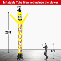 6 10 15 20FT Tall Entrance Waving Inflatable Tube Man(Blower Not Included) - goodeny