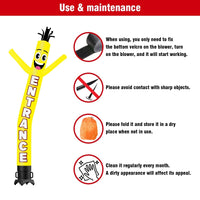 6 10 15 20FT Tall Entrance Waving Inflatable Tube Man(Blower Not Included) - goodeny