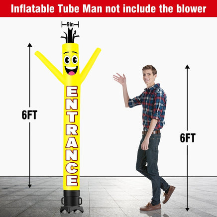 6 10 15 20FT Tall Entrance Waving Inflatable Tube Man(Blower Not Included) - goodeny