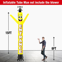 6 10 15 20FT Tall Entrance Waving Inflatable Tube Man(Blower Not Included) - goodeny