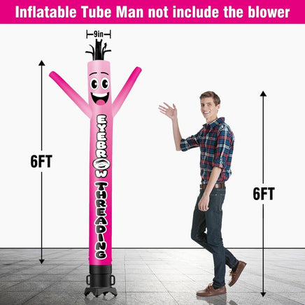 6 10 15 20FT Tall Eyebrow Threading Waving Inflatable Tube Man(Blower Not Included) - goodeny