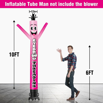 6 10 15 20FT Tall Eyebrow Threading Waving Inflatable Tube Man(Blower Not Included) - goodeny