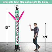 6 10 15 20FT Tall Facials Waving Inflatable Tube Man(Blower Not Included) - goodeny