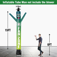 6 10 15 20FT Tall Fan Zone Waving Inflatable Tube Man(Blower Not Included) - goodeny