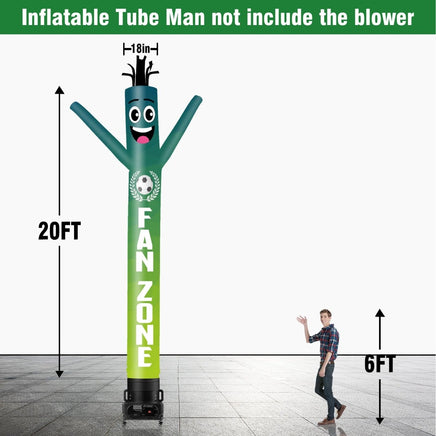 6 10 15 20FT Tall Fan Zone Waving Inflatable Tube Man(Blower Not Included) - goodeny
