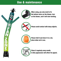 6 10 15 20FT Tall Fan Zone Waving Inflatable Tube Man(Blower Not Included) - goodeny