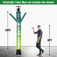6 10 15 20FT Tall Fan Zone Waving Inflatable Tube Man(Blower Not Included) - goodeny