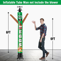 6 10 15 20FT Tall Farm Fresh Eggs Waving Inflatable Tube Man(Blower Not Included) - goodeny