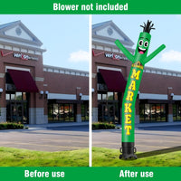 6 10 15 20FT Tall Farmers Market Waving Inflatable Tube Man(Blower Not Included) - goodeny