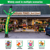 6 10 15 20FT Tall Farmers Market Waving Inflatable Tube Man(Blower Not Included) - goodeny