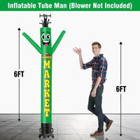 6 10 15 20FT Tall Farmers Market Waving Inflatable Tube Man(Blower Not Included) - goodeny