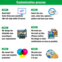 6 10 15 20FT Tall Farmers Market Waving Inflatable Tube Man(Blower Not Included) - goodeny