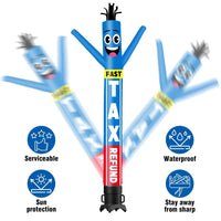 6 10 15 20FT Tall Fast Tax Refund Waving Inflatable Tube Man(Blower Not Included) - goodeny
