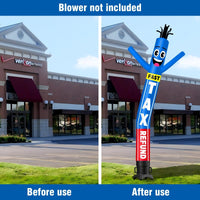 6 10 15 20FT Tall Fast Tax Refund Waving Inflatable Tube Man(Blower Not Included) - goodeny