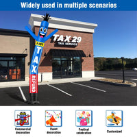 6 10 15 20FT Tall Fast Tax Refund Waving Inflatable Tube Man(Blower Not Included) - goodeny