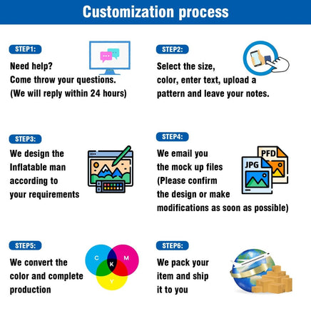 6 10 15 20FT Tall Fast Tax Refund Waving Inflatable Tube Man(Blower Not Included) - goodeny