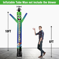 6 10 15 20FT Tall Feel The Game Waving Inflatable Tube Man(Blower Not Included) - goodeny