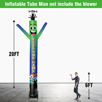 6 10 15 20FT Tall Feel The Game Waving Inflatable Tube Man(Blower Not Included) - goodeny