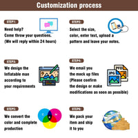 6 10 15 20FT Tall Firewood Waving Inflatable Tube Man(Blower Not Included) - goodeny