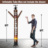 6 10 15 20FT Tall Firewood Waving Inflatable Tube Man(Blower Not Included) - goodeny