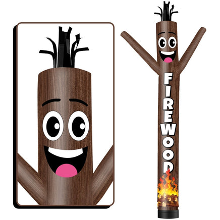 6 10 15 20FT Tall Firewood Waving Inflatable Tube Man(Blower Not Included) - goodeny