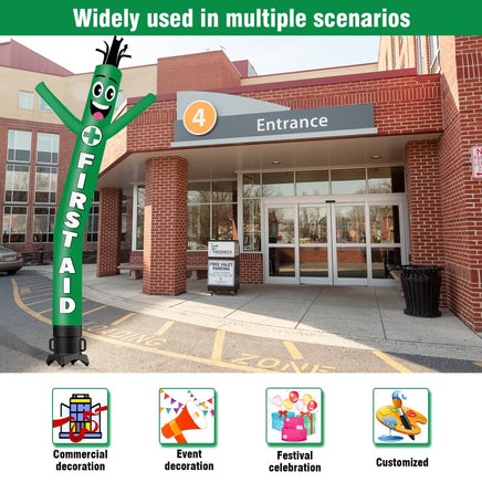 6 10 15 20FT Tall First Aid Waving Inflatable Tube Man(Blower Not Included) - goodeny