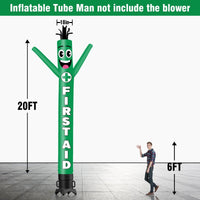 6 10 15 20FT Tall First Aid Waving Inflatable Tube Man(Blower Not Included) - goodeny