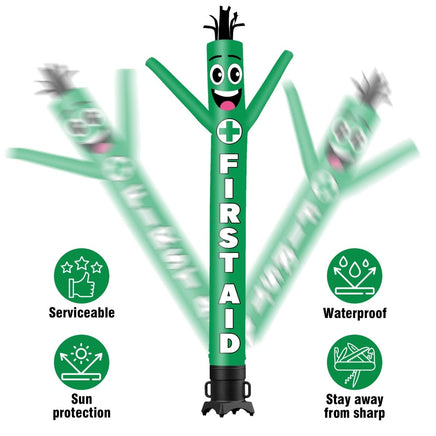 6 10 15 20FT Tall First Aid Waving Inflatable Tube Man(Blower Not Included) - goodeny