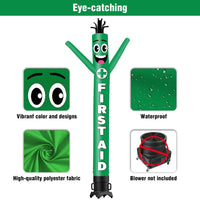 6 10 15 20FT Tall First Aid Waving Inflatable Tube Man(Blower Not Included) - goodeny