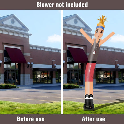 6 10 15 20FT Tall Fitness Coach Waving Inflatable Tube Man(Blower Not Included) - goodeny
