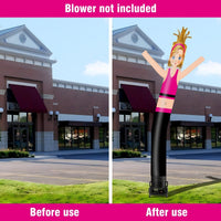 6 10 15 20FT Tall Fitness Coach Waving Inflatable Tube Man(Blower Not Included) - goodeny