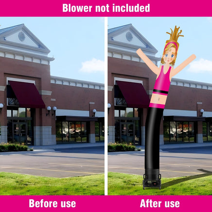 6 10 15 20FT Tall Fitness Coach Waving Inflatable Tube Man(Blower Not Included) - goodeny