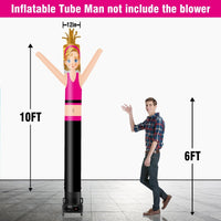 6 10 15 20FT Tall Fitness Coach Waving Inflatable Tube Man(Blower Not Included) - goodeny