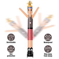 6 10 15 20FT Tall Fitness Coach Waving Inflatable Tube Man(Blower Not Included) - goodeny