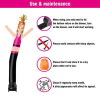 6 10 15 20FT Tall Fitness Coach Waving Inflatable Tube Man(Blower Not Included) - goodeny