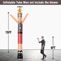6 10 15 20FT Tall Fitness Coach Waving Inflatable Tube Man(Blower Not Included) - goodeny