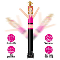 6 10 15 20FT Tall Fitness Coach Waving Inflatable Tube Man(Blower Not Included) - goodeny