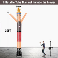 6 10 15 20FT Tall Fitness Coach Waving Inflatable Tube Man(Blower Not Included) - goodeny